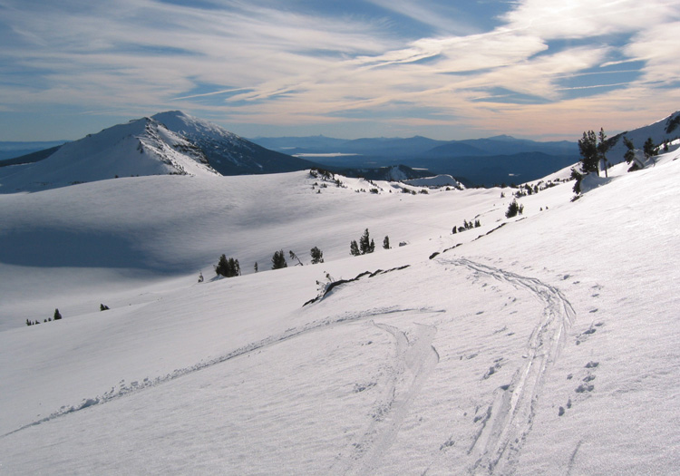 Skiing on Tam McArthur Rim