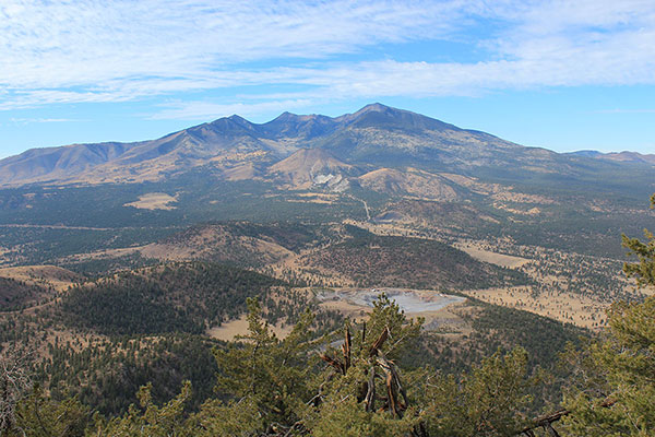 San Francisco Mountain to the west from O'Leary Peak