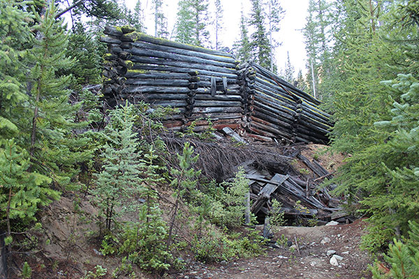 One of the Highland Mine ruins beside the road