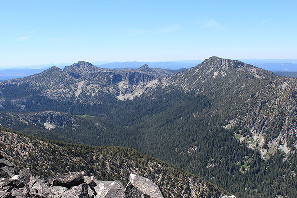 Angell Peak, Gunsight Mountain, and Van Patten Butte from Twin Mountain