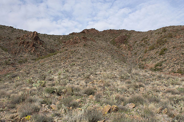 Higher on the south slope of Sawyer Peak