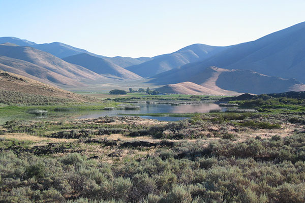Ranch and foothills east of Carey, Idaho