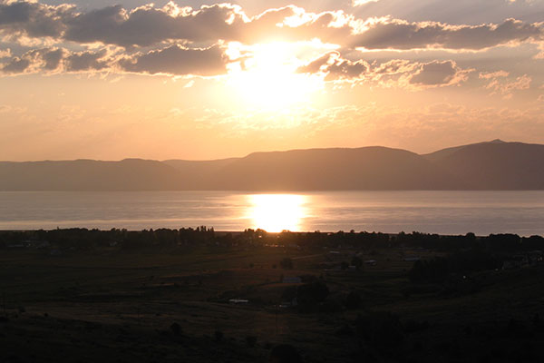 Sunrise over Bear Lake, Utah