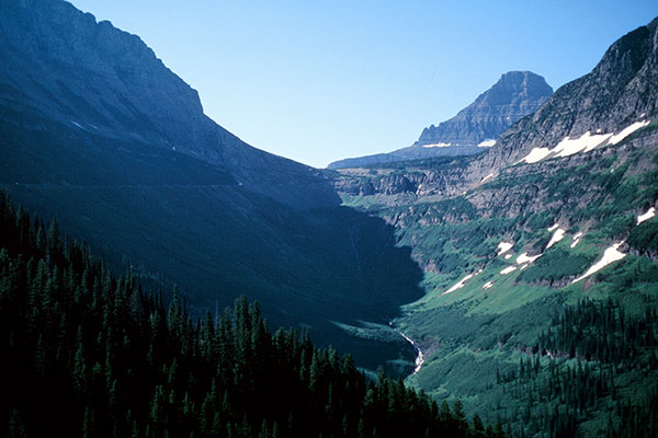View towards Logan Pass, Glacier National Park