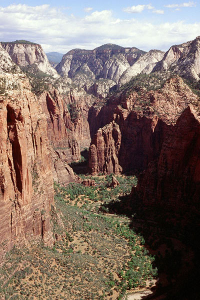 View of Zion Canyon from Angels Landing