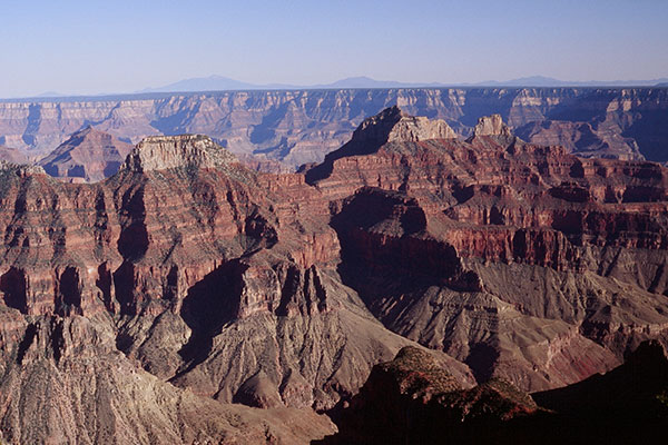 Evening view of the Grand Canyon from the North Rim