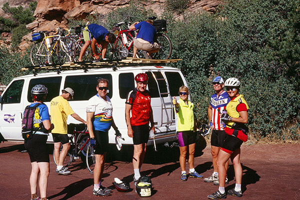 Loading bikes for the tunnel, Zion National Park