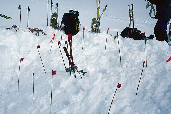 Our buried cache below Motorcycle Hill (11000 ft)