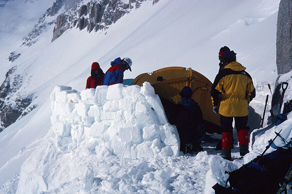 Establishing our 16300 foot camp