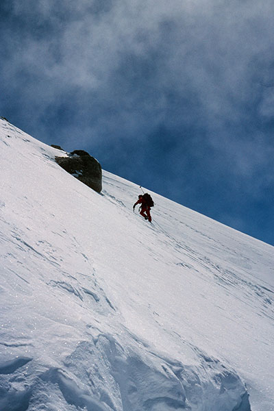 Lyle Dean leading on our carry to the 17200 foot camp