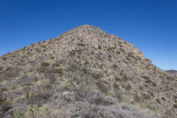 The upper slopes of Mescal Peak from the southeast ridge