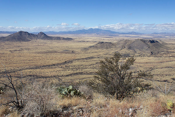 Mount Wrightson and the Santa Rita Mountains to the west