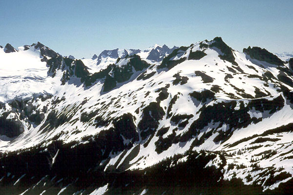 Le Conte Mountain from Spider-Formidable Col