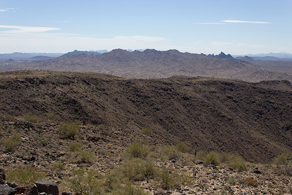 Little Ajo Mountains to the south from Childs Mountain Road