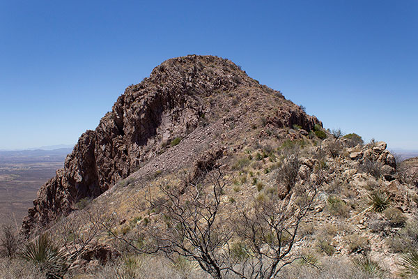 Approaching the South Perilla High Point from the south