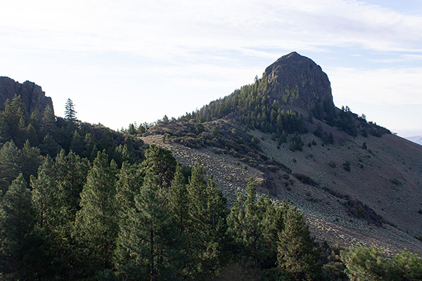My first morning view of Castle Rock from the north ridge
