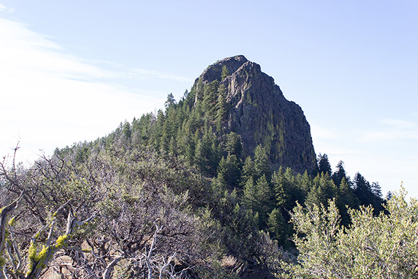 I approach Castle Rock along the north ridge crest