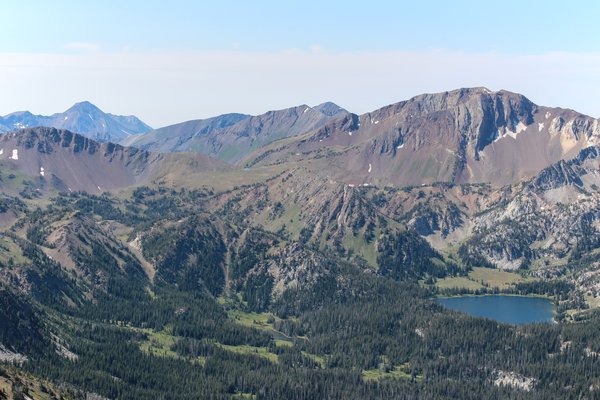 Red Mountain, Sentinel Peak, and Petes Point (LtR) from East Peak