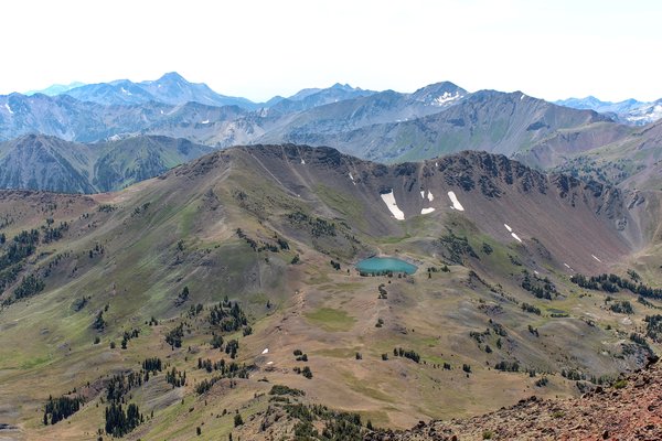 Dollar Ridge and Dollar Lake from Aneroid Mountain