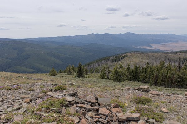 The view SW towards the Strawberry Mountains