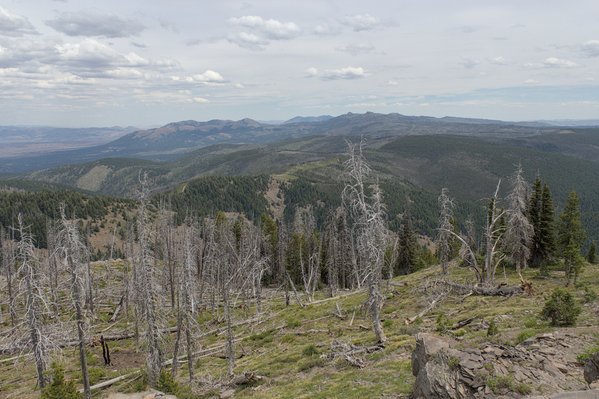 Bullrun Rock, Table Rock, and Monument Rock lie to the southeast with Ironside Mountain beyond