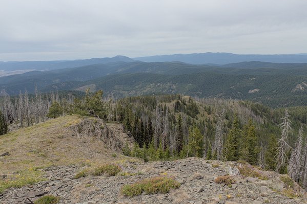 North towards Dixie Butte, Vinegar Hill, and the Greenhorn Mountains