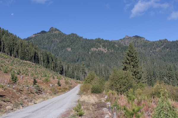South Pyramid (left) and Middle Pyramid from FR 560