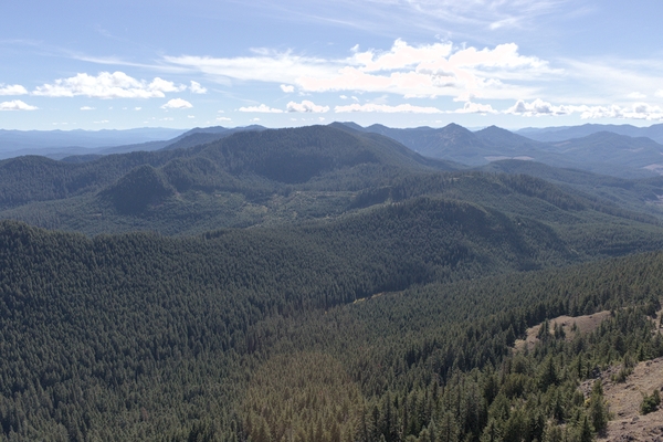 South towards Crescent Mountain from South Pyramid