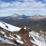 The High Cascades to the north from the east ridge of Mount Bachelor