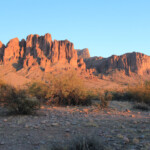 Evening view of the Superstition Mountains