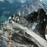Looking down the North Ridge of Mount Stuart from below the Great Gendarme