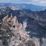 Starlight Peak and rockslide from North Palisade