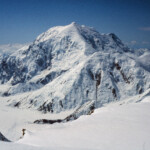 Mount Foraker from our carry to 16,300 feet on Denali