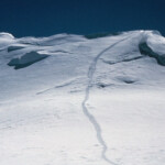 Approaching Denali's summit ridge