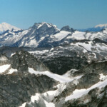 Mount Baker, Dome Peak, and Mount Shuksan from Seven Fingered Jack